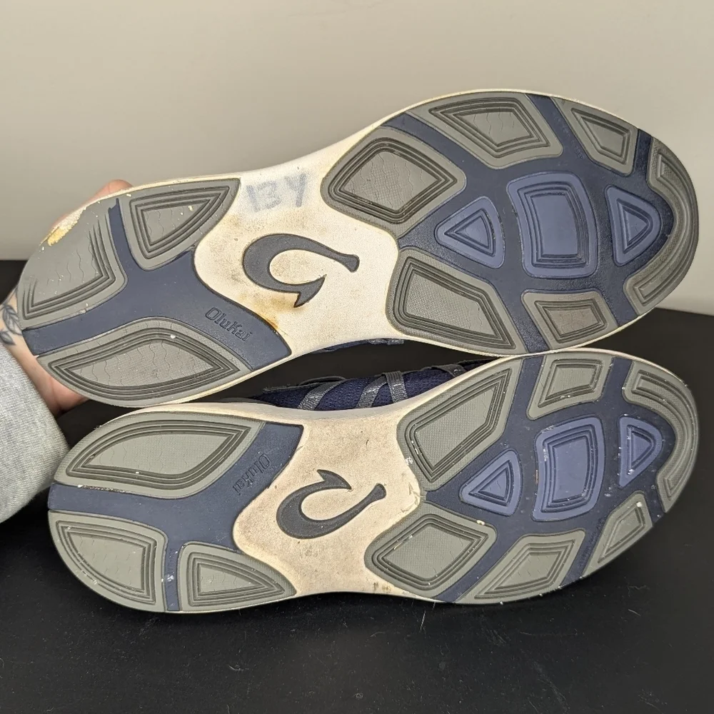 Olukai Holo Men's Athleisure Sneaker Vintage Indigo White Size 9.5